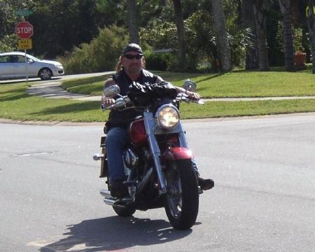 Rick riding his bike